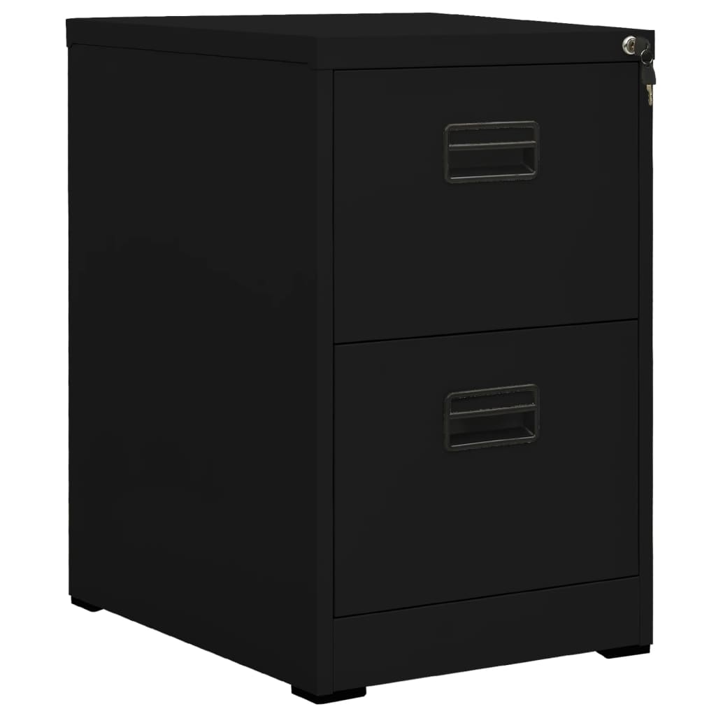 Filing Cabinet Black 46x62x72.5 cm Steel - All Things Good