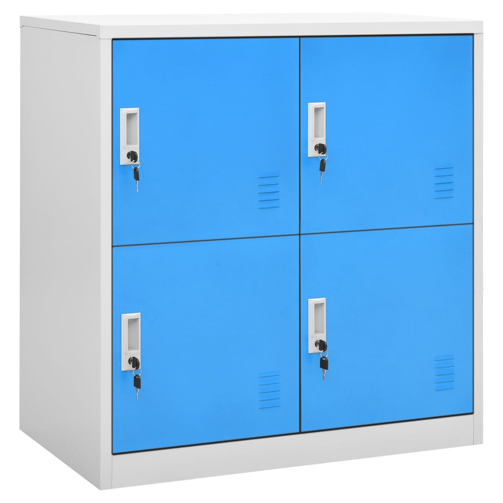 Locker Cabinet Light Grey and Blue 90x45x92.5 cm Steel - Direct Imports