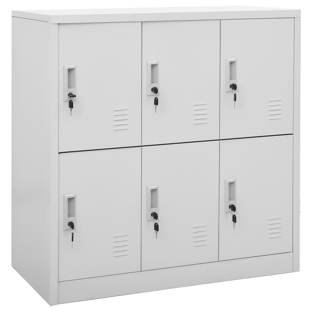 Locker Cabinet Light Grey 90x45x92.5 cm Steel - Sid & Sam