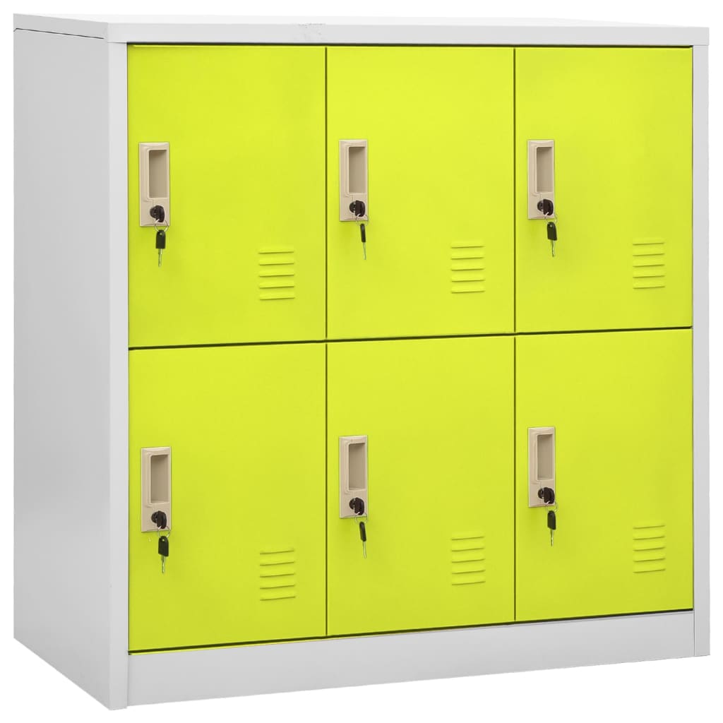 Locker Cabinet Light Grey and Green 90x45x92.5 cm Steel - Casper Homes