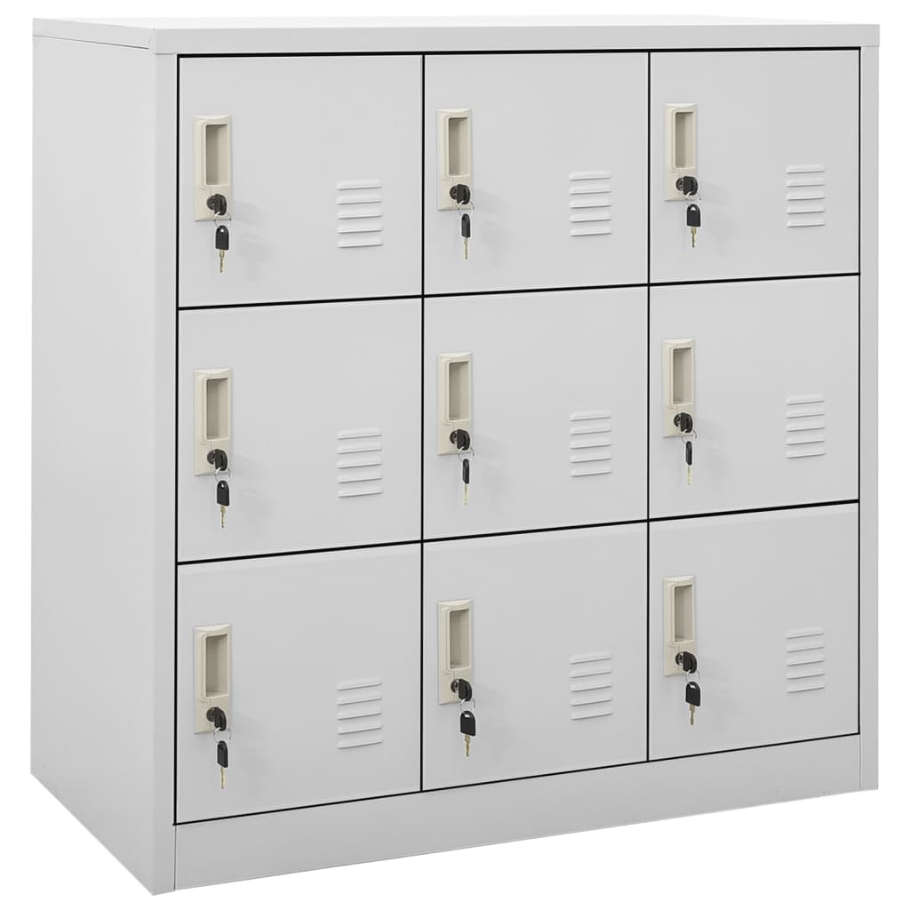 Locker Cabinet Light Grey 90x45x92.5 cm Steel - Brittle & Co