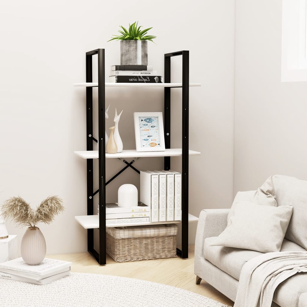 Storage Shelf White 60x30x105 cm Solid Pine Wood - Casper Homes