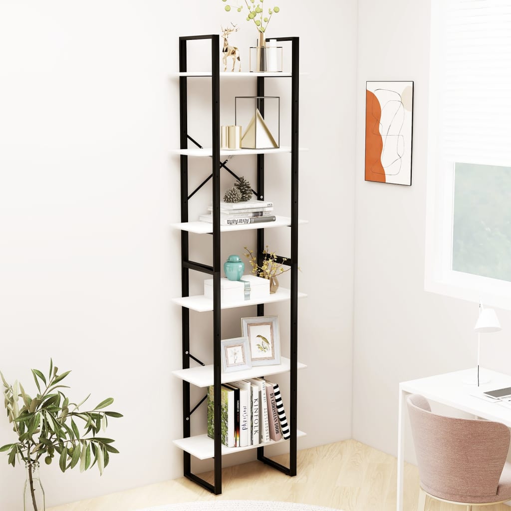 Storage Shelf White 60x30x210 cm Solid Wood Pine - Brittle & Co