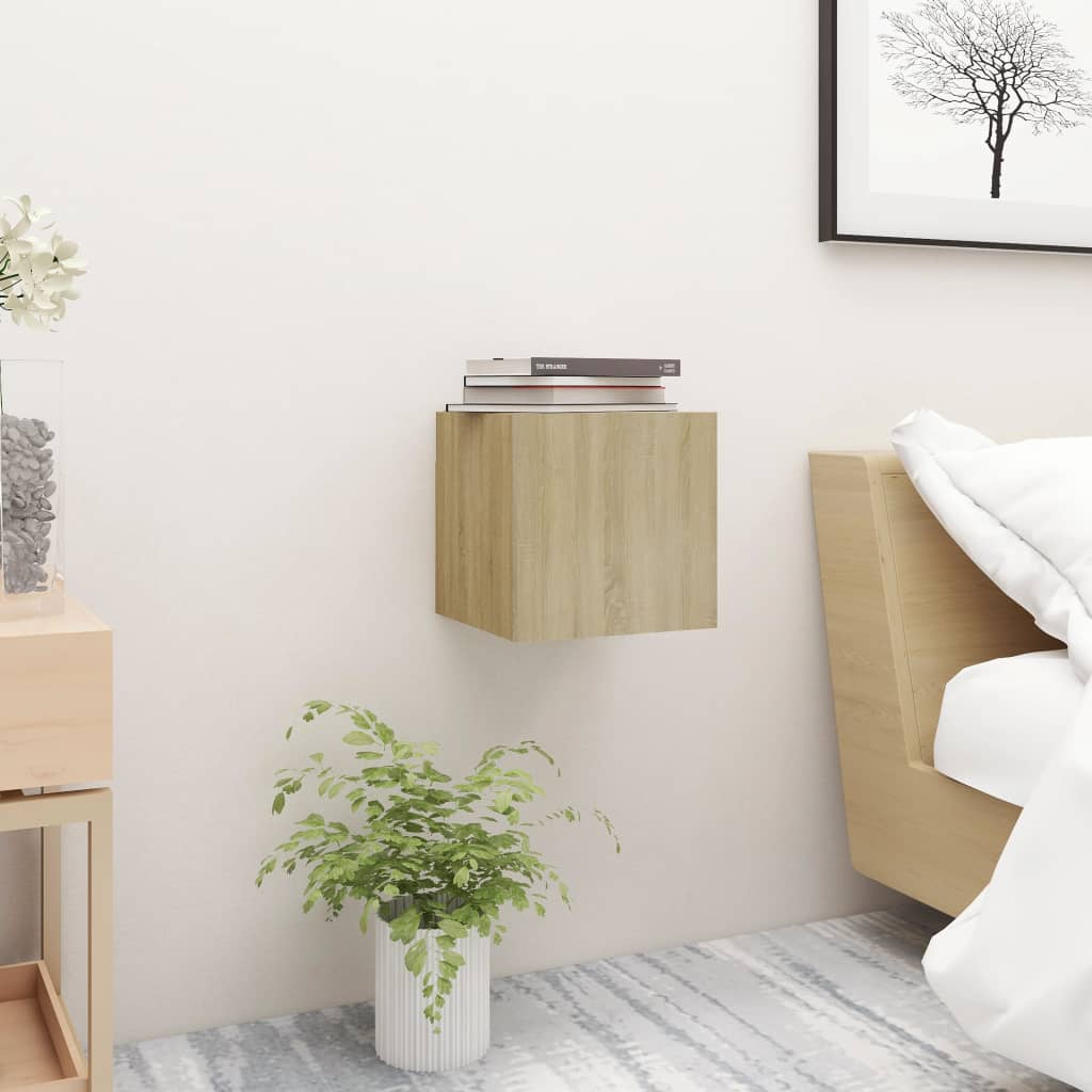 Bedside Table - WELLAND Nightstand Sonoma Oak 30.5cm - Direct Imports