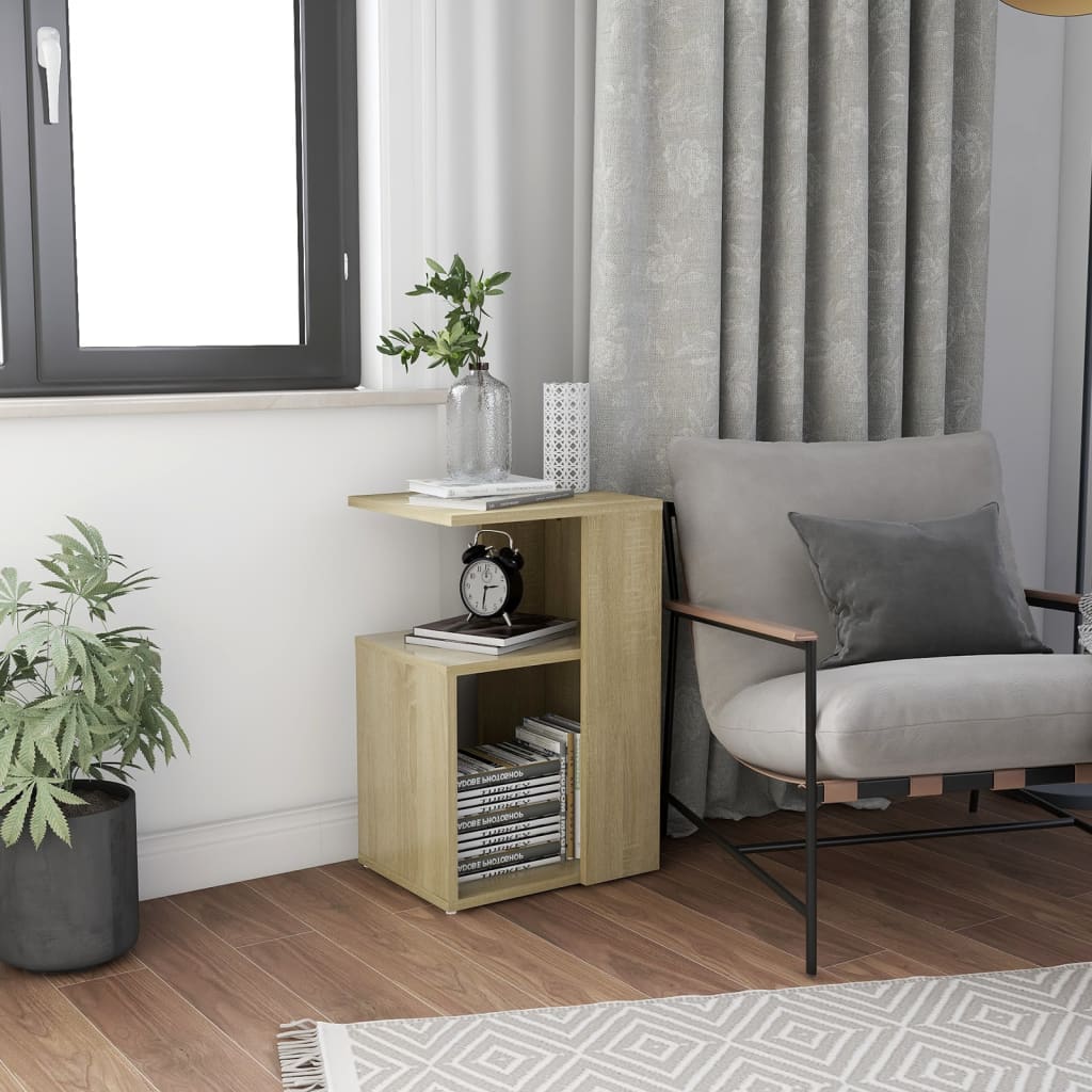 Side Table Sonoma Oak 36x30x56 cm Chipboard - Tyrell & Tyrell