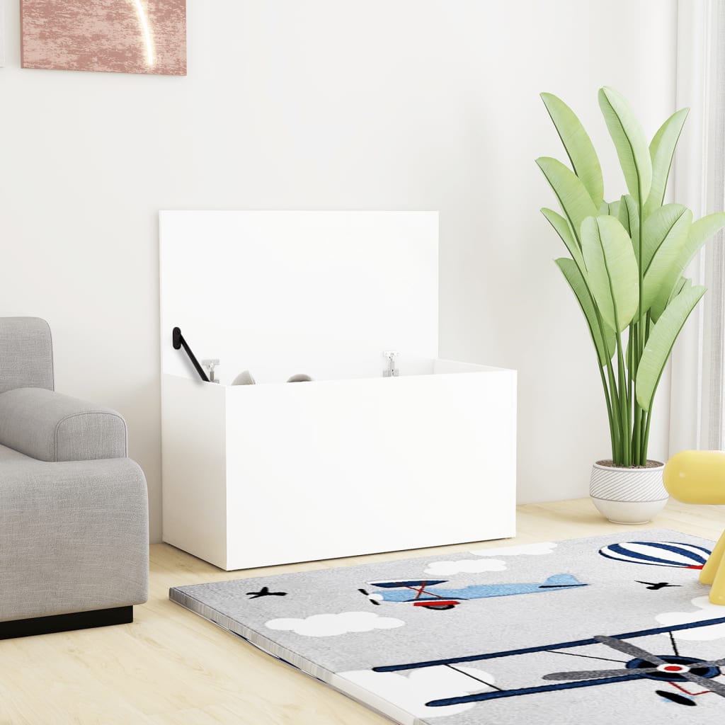 Storage Chest White 84x42x46 cm Engineered Wood - Direct Imports