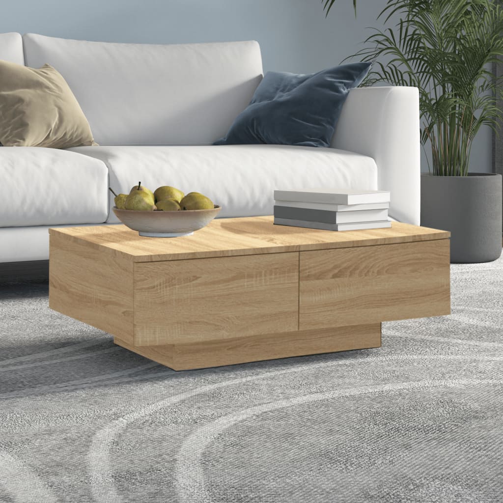 Coffee Table Sonoma Oak 90x60x31 cm Engineered Wood - Sid & Sam