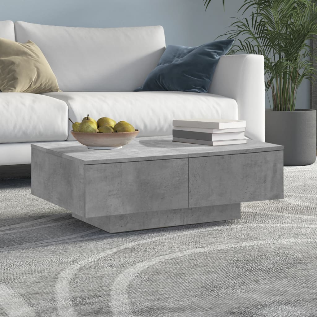 Coffee Table Concrete Grey 90x60x31 cm Engineered Wood - The Home Maker