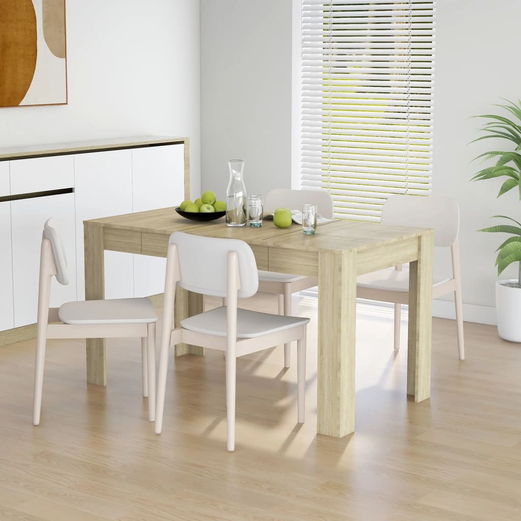 Dining Table Sonoma Oak 140x74.5x76 cm Engineered Wood - Direct Imports