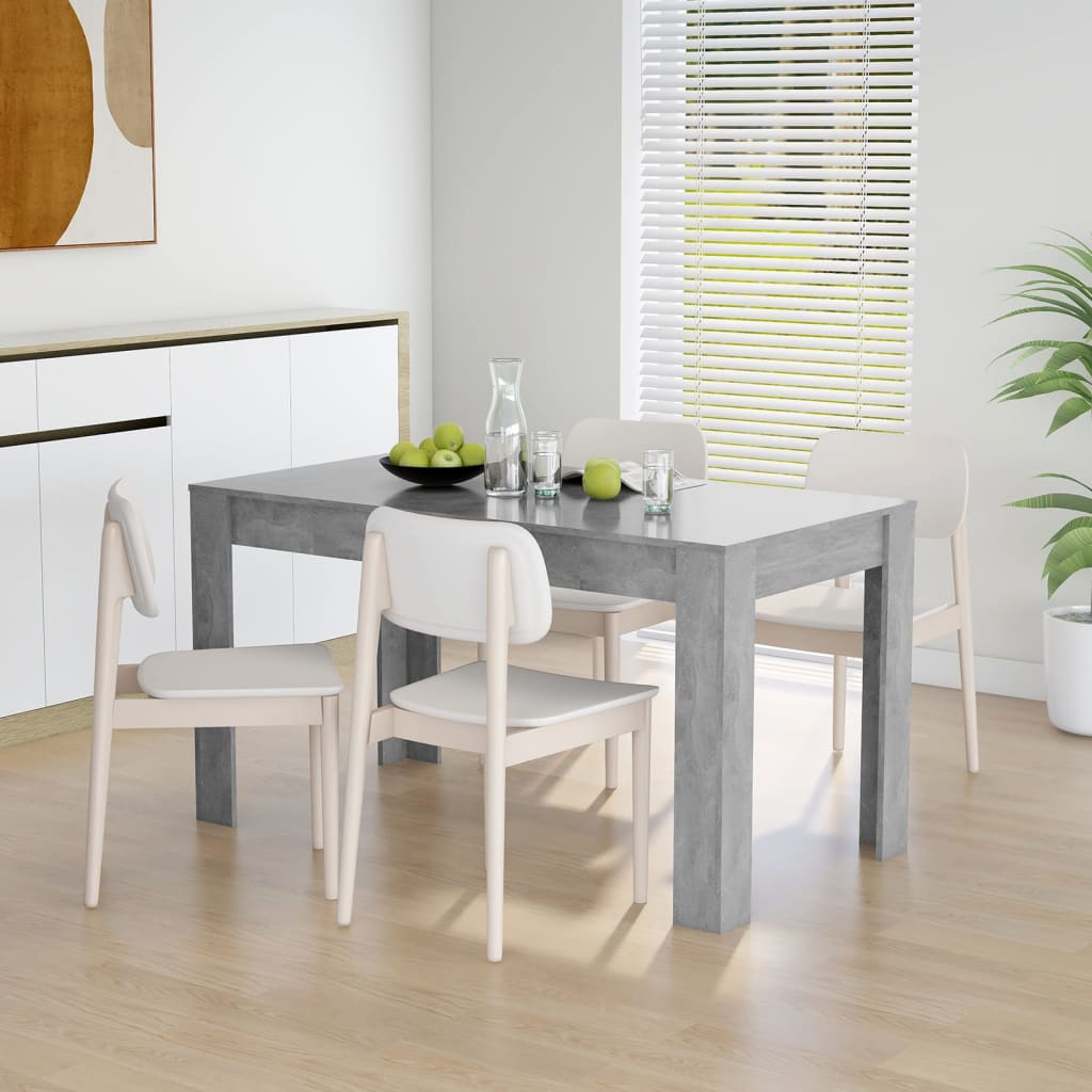 Dining Table Concrete Grey 140x74.5x76 cm Engineered Wood - Casper Homes