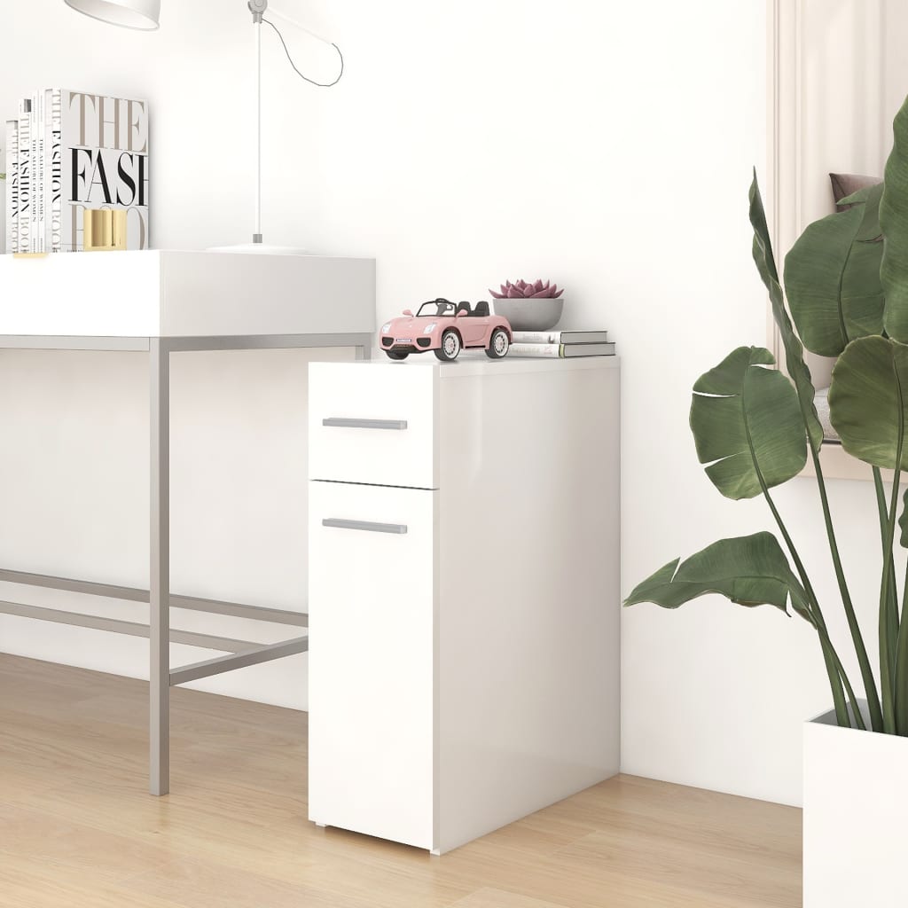 Apothecary Cabinet White 20x45.5x60 cm Engineered Wood - Direct Imports