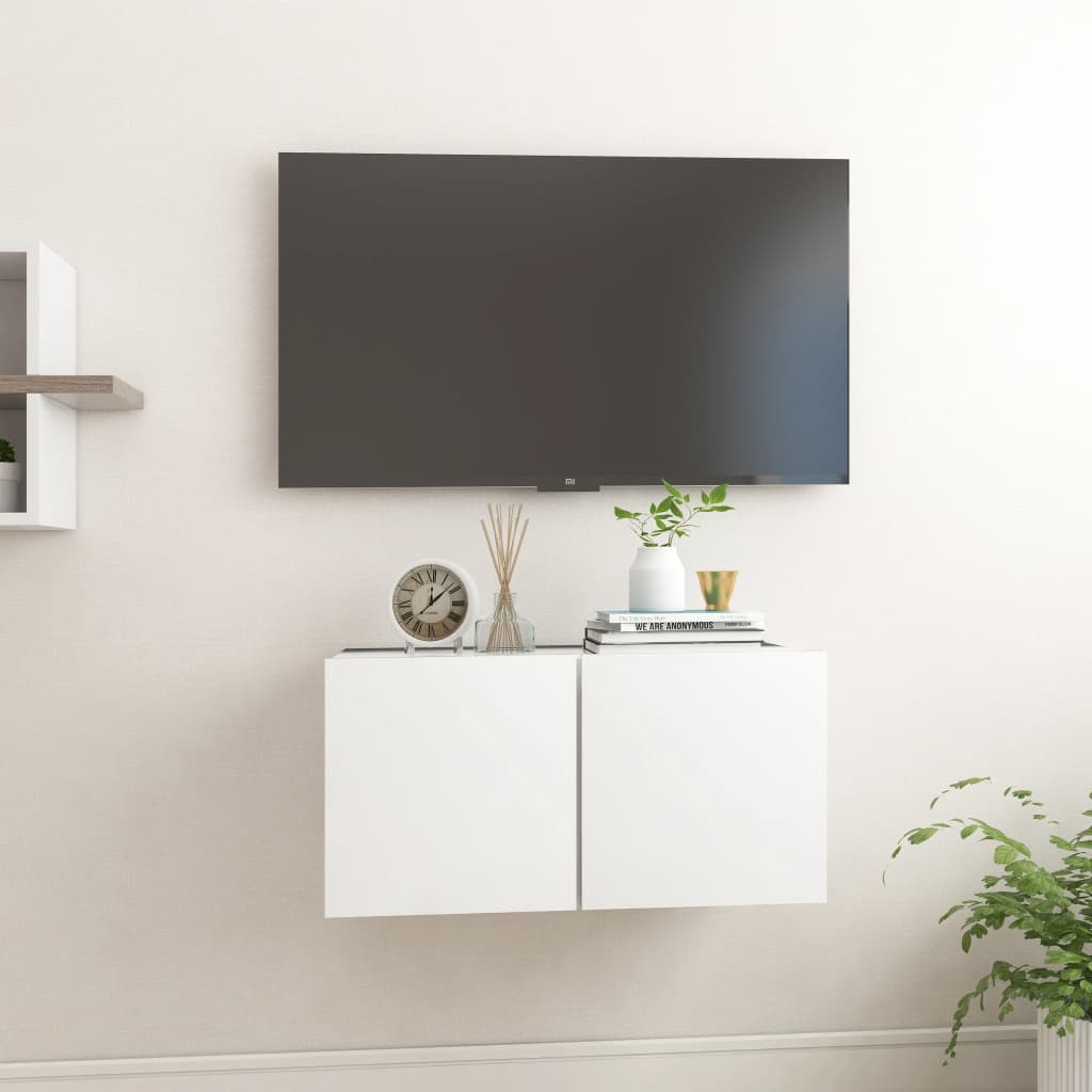 Hanging TV Cabinet White 60x30x30 cm - Direct Imports