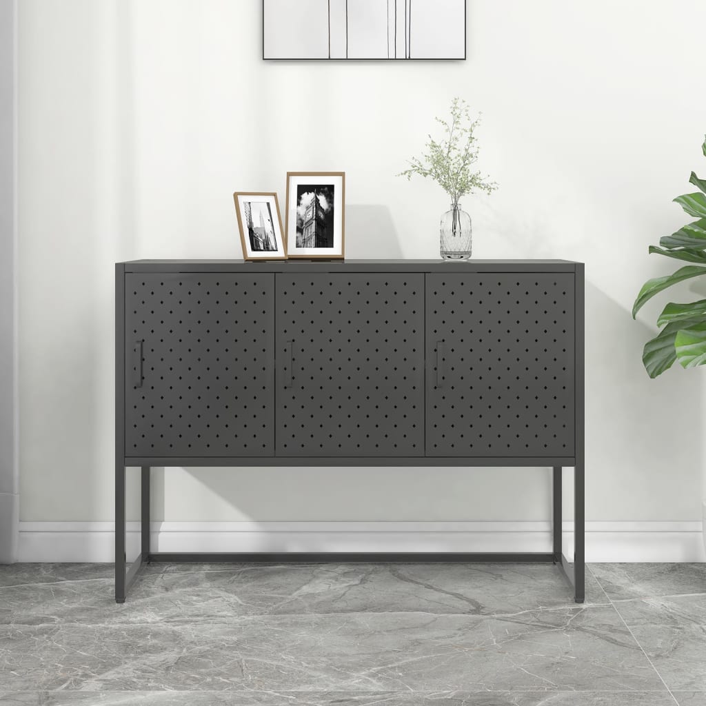Sideboard Anthracite 105x35x75 cm Steel - Direct Imports