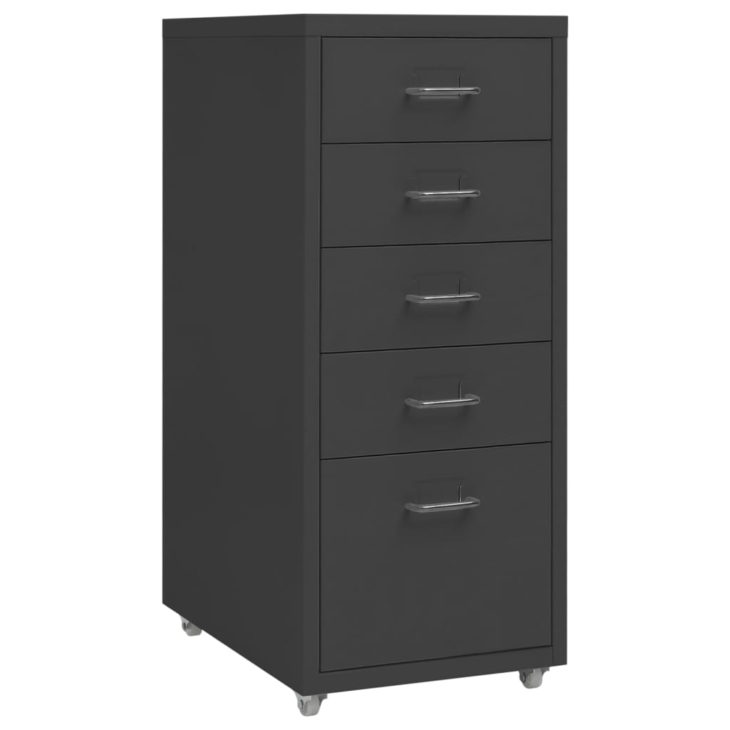 Mobile File Cabinet Anthracite 28x41x69 cm Metal - Discount Dealers