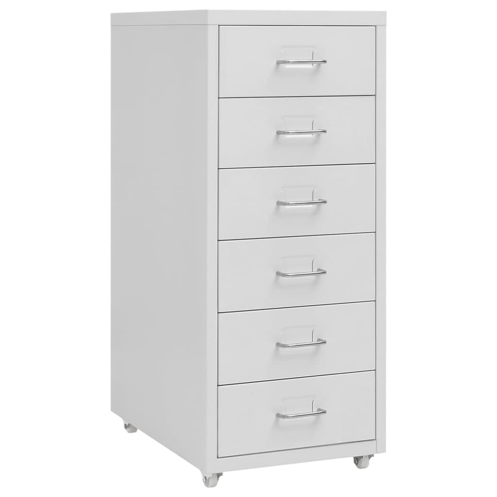 Mobile File Cabinet Grey 28x41x69 cm Metal - Casper Homes