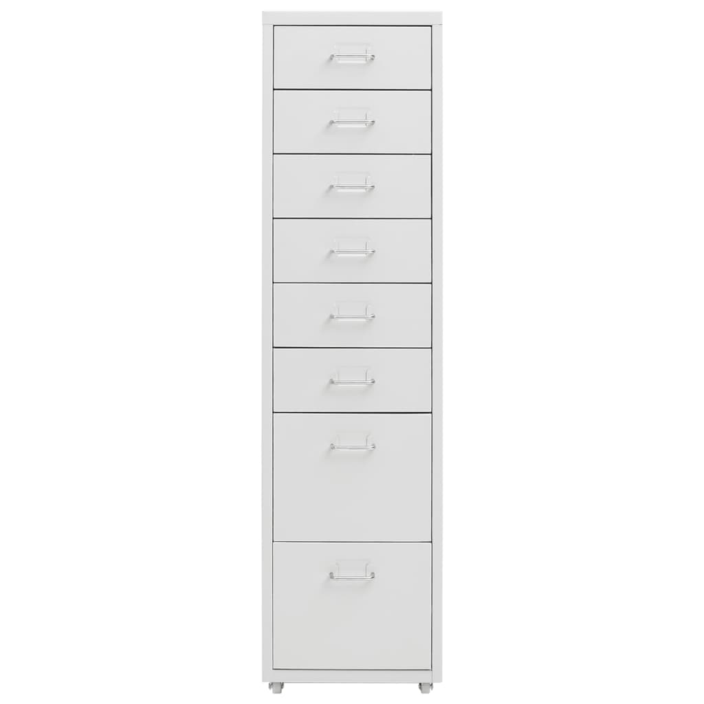 Mobile File Cabinet Grey 28x41x109 cm Metal - All Things Good