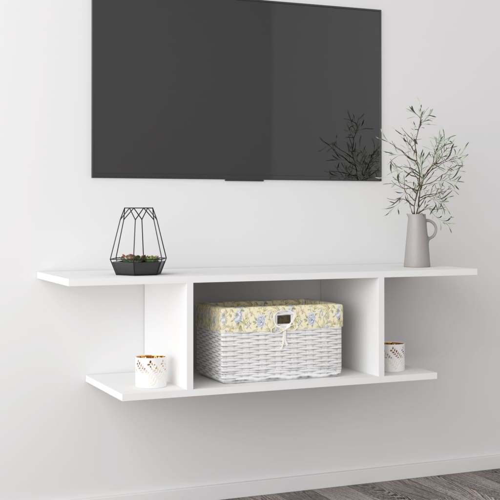 Wall Mounted TV Cabinet White 103x30x26.5 cm - Brittle & Co