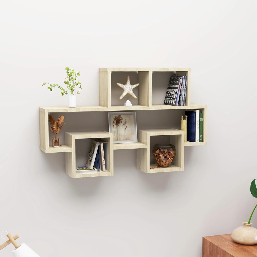 Car-shaped Wall Shelf Sonoma Oak 82x15x51 cm Engineered Wood - Style and Chic