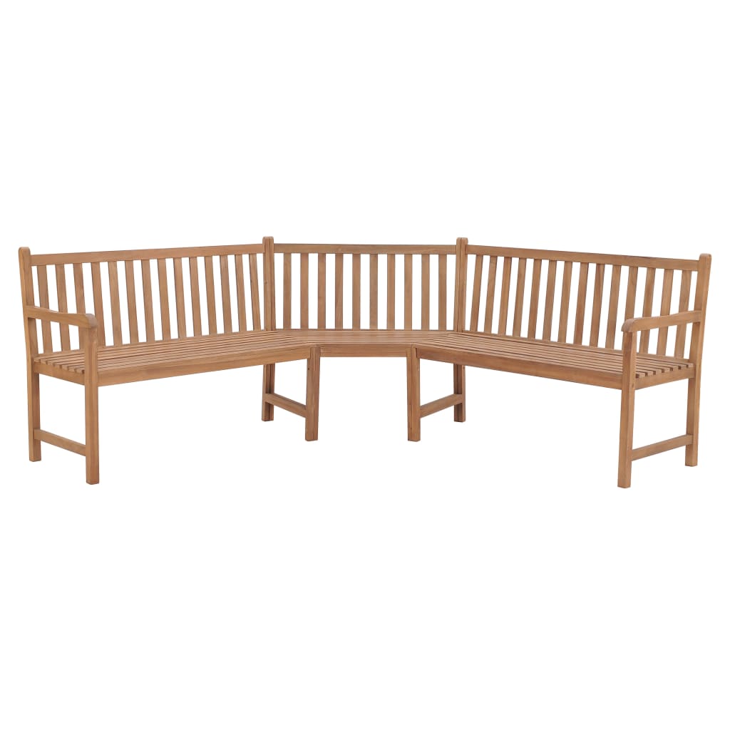 Garden Corner Bench 185x185x90 cm Solid Teak Wood - Style and Chic