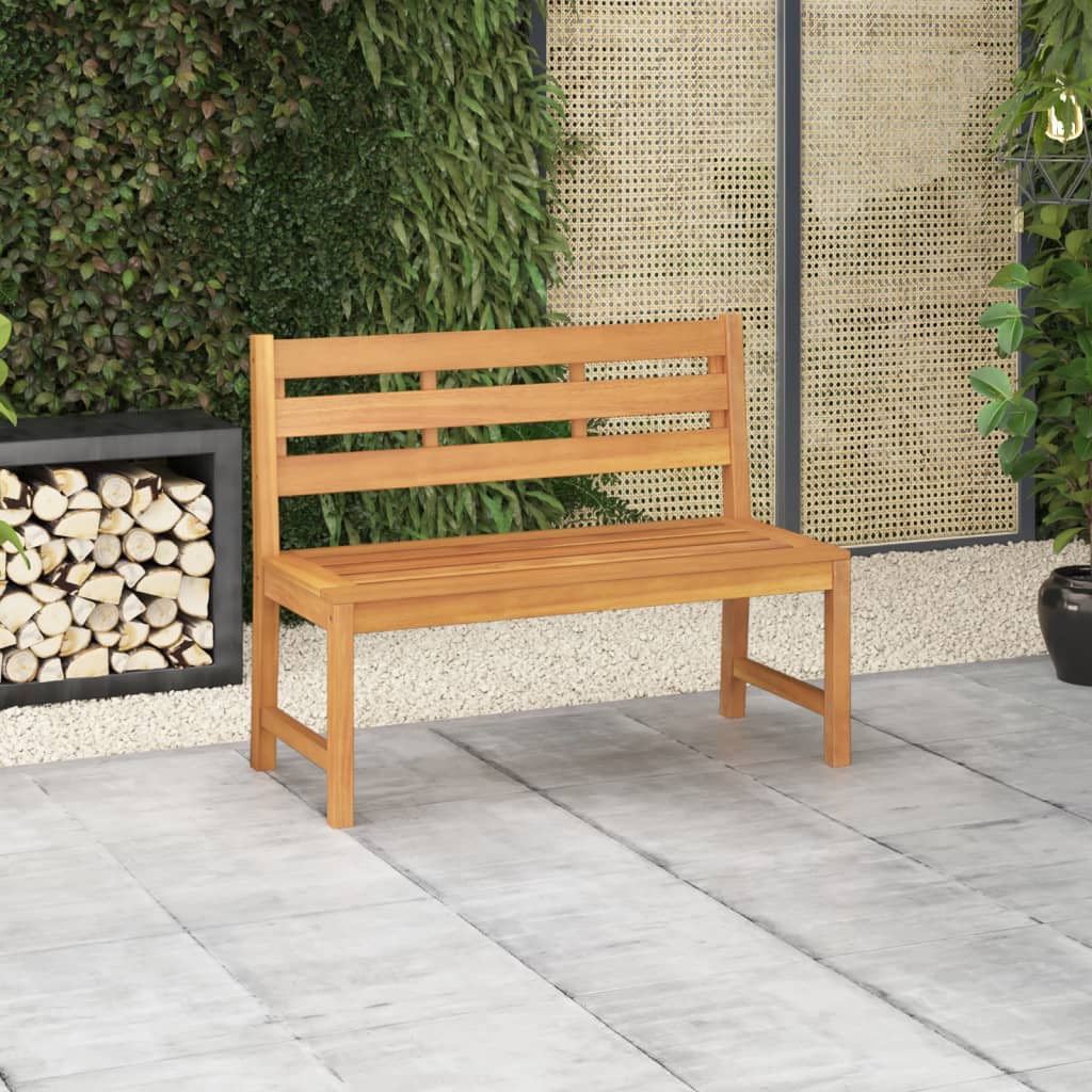 Garden Bench 114 cm Solid Teak Wood - The Home Maker