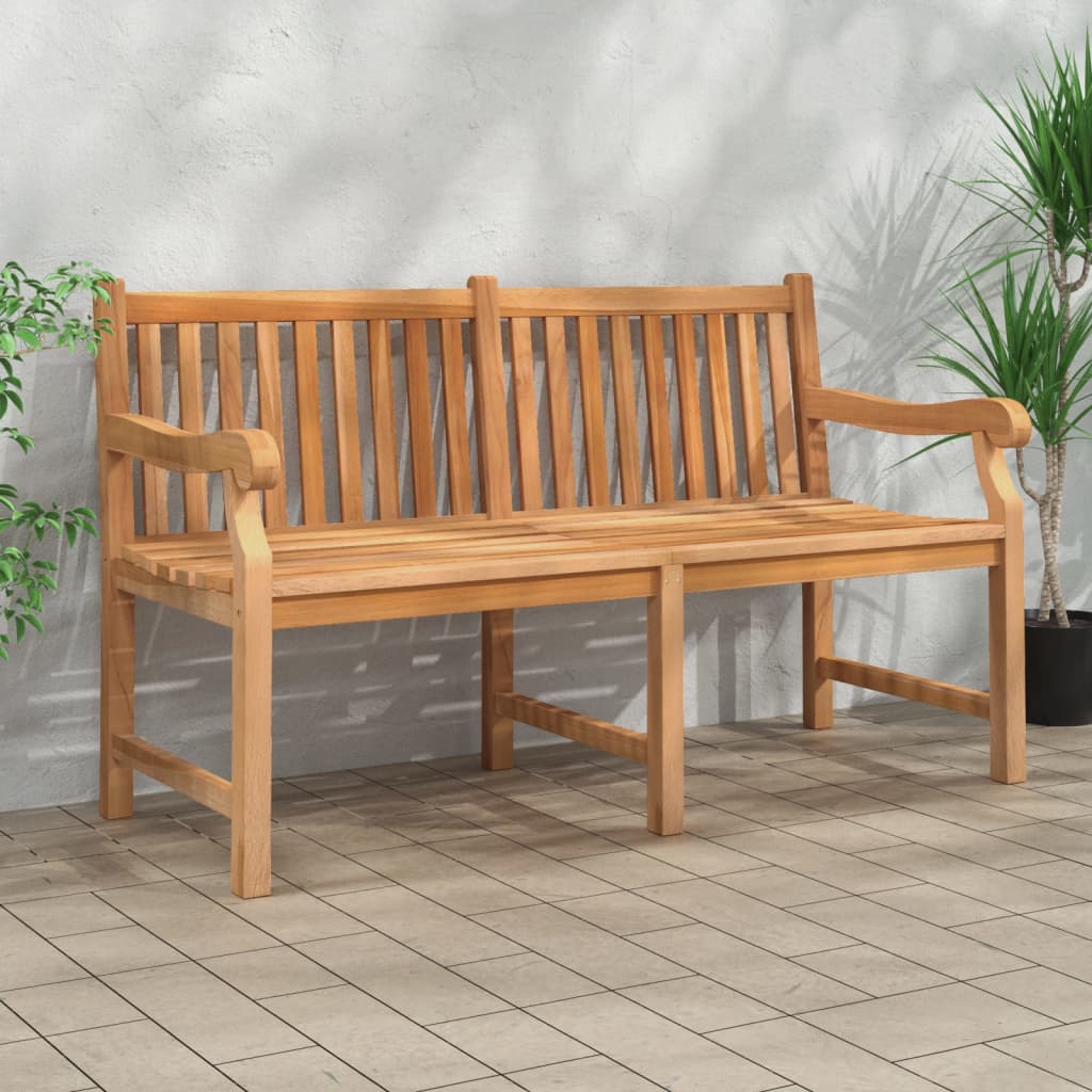 Garden Bench 150 cm Solid Teak Wood - Direct Imports