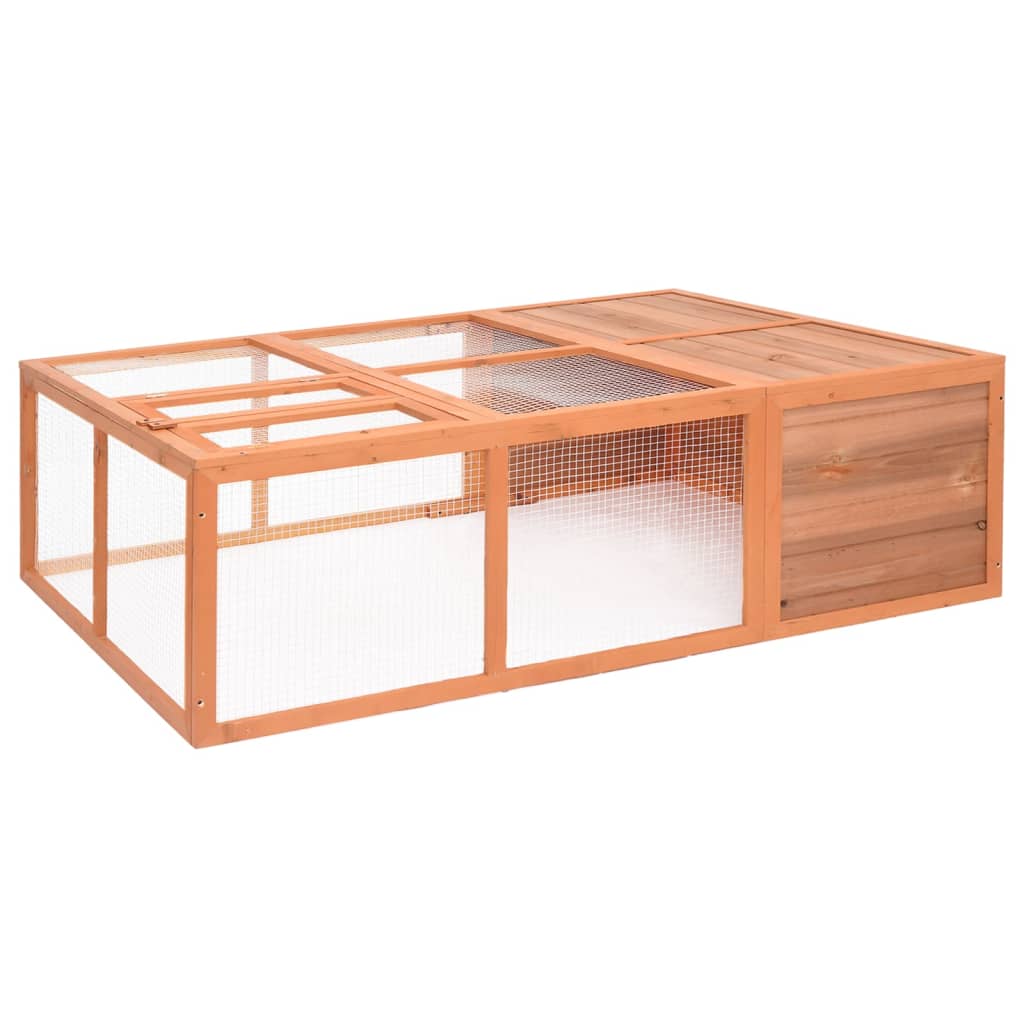 Garden Animal Cage 150x100x50 cm Solid Firwood - Design Hut