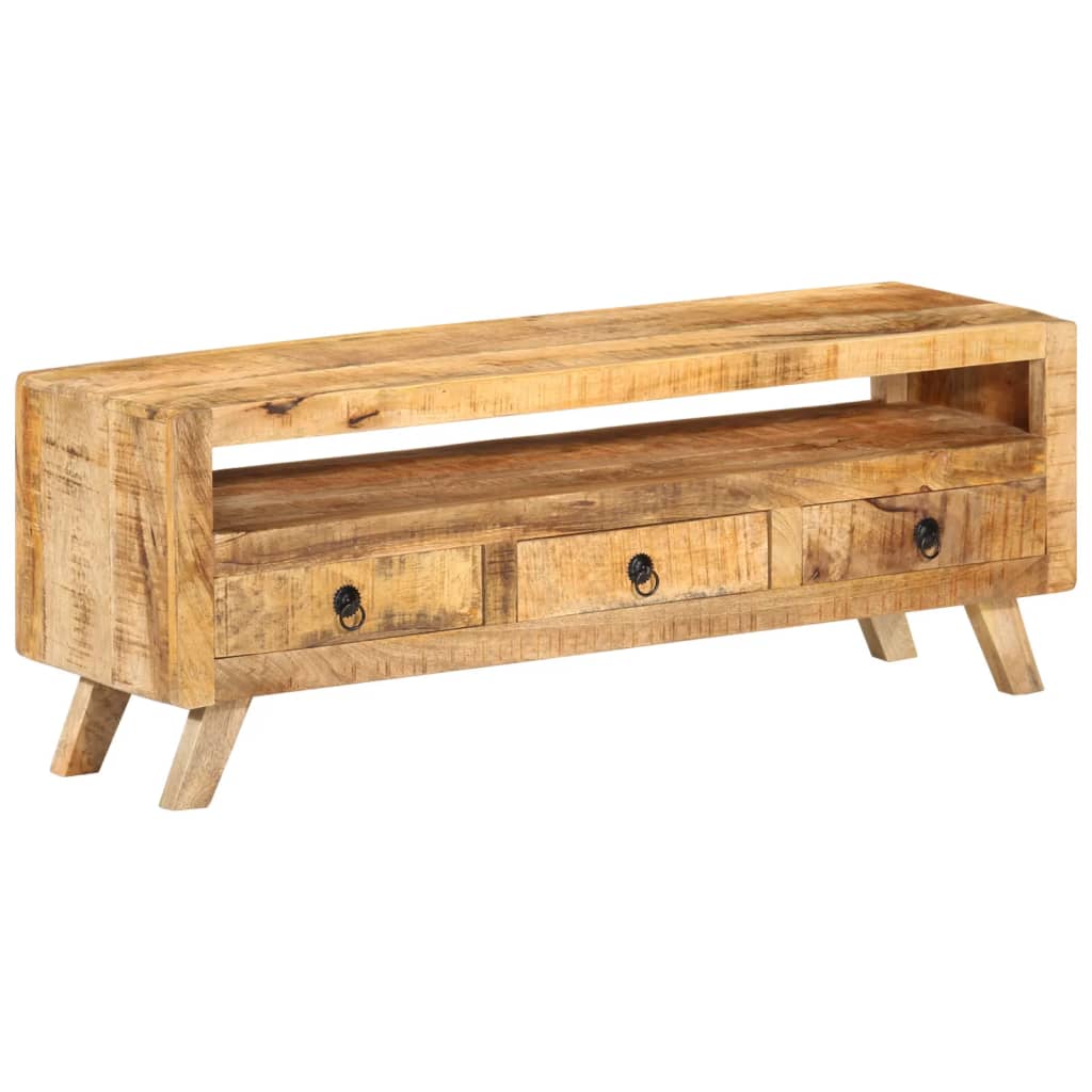 TV Cabinet 110x30x40 cm Solid Mango Wood - Merkel Designers