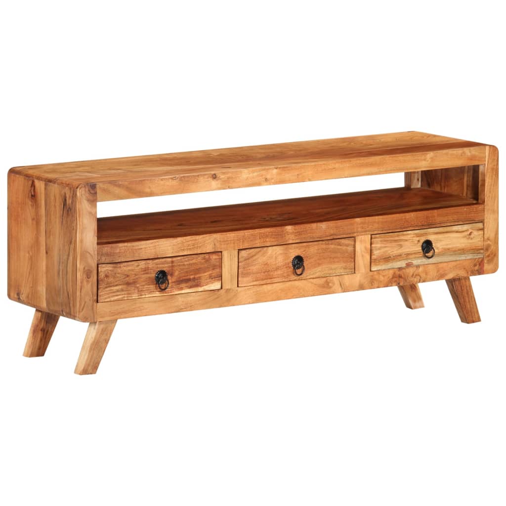 TV Cabinet 110x30x40 cm Solid Acacia Wood - Brittle & Co
