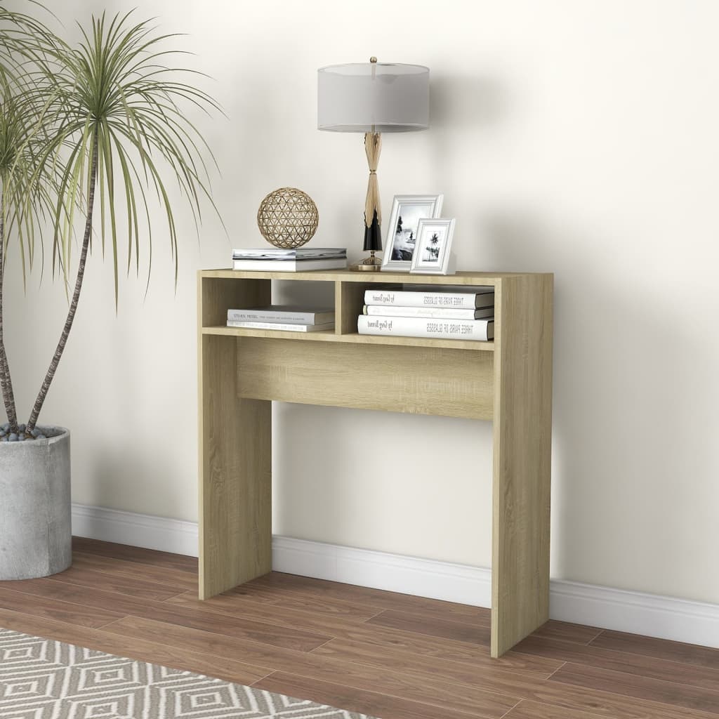 Console Table Sonoma Oak 78x30x80 cm Engineered Wood - Design Hut