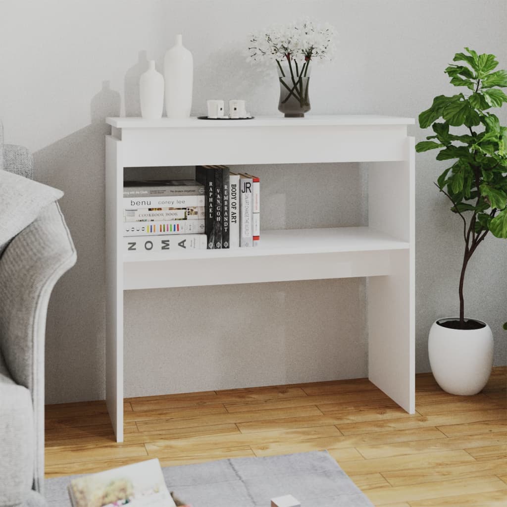 Console Table White 80x30x80 cm Engineered Wood - Direct Imports