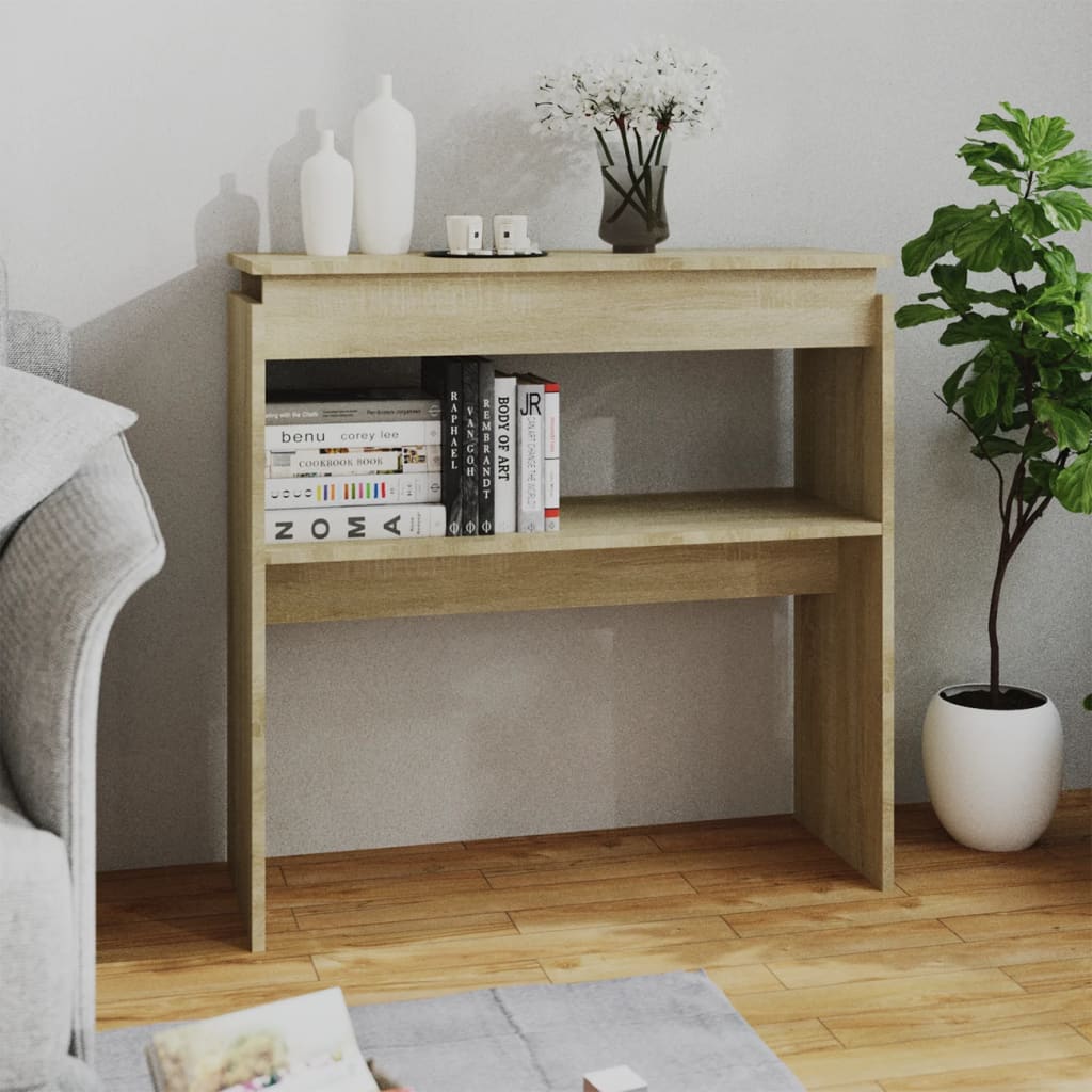 Console Table Sonoma Oak 80x30x80 cm Engineered Wood - Design Hut