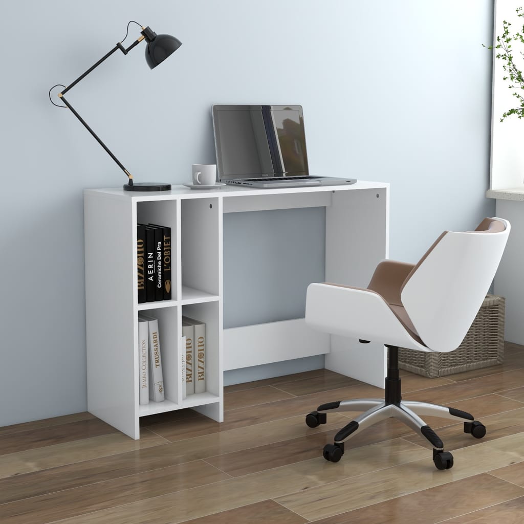 Notebook Desk White 102.5x35x75 cm Engineered Wood - Design Hut