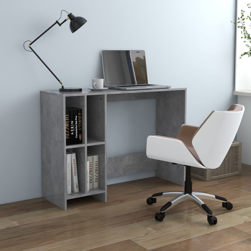 Notebook Desk Concrete Grey 102.5x35x75 cm Engineered Wood - Merlin Deals