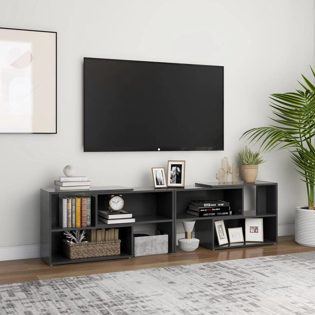TV Cabinet Grey 149x30x52 cm Engineered Wood - Direct Imports