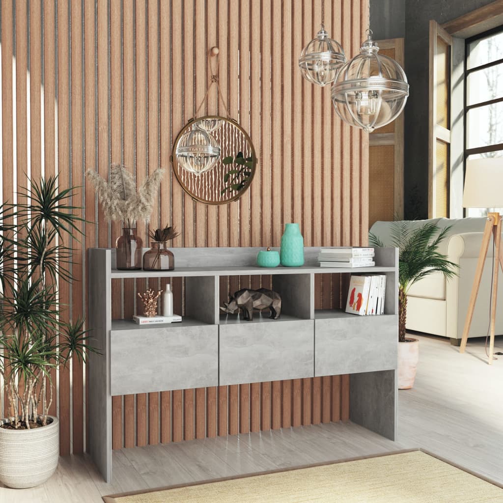 Sideboard Concrete Grey 105x30x70 cm Engineered Wood - Style and Chic