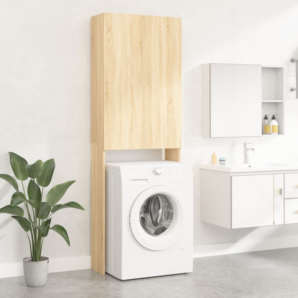 Washing Machine Cabinet Sonoma Oak 64x25.5x190 cm - Brittle & Co