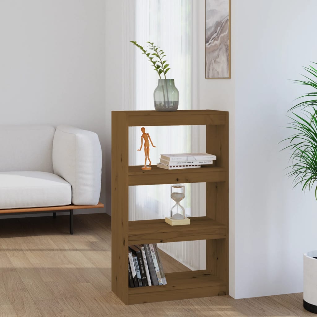Book Cabinet/Room Divider Honey Brown 60x30x103.5 cm Wood Pine - Tyrell & Tyrell