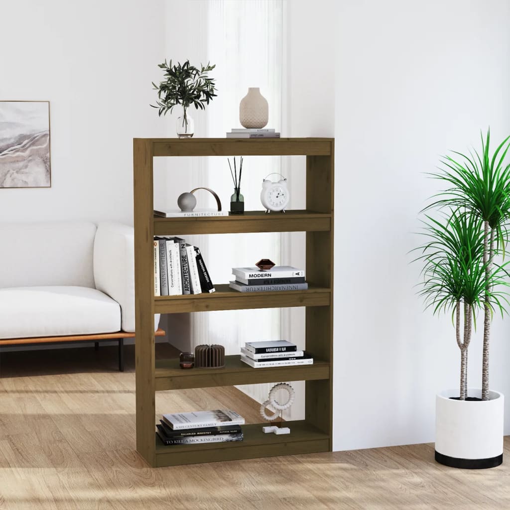 Book Cabinet/Room Divider Honey Brown 80x30x135.5 cm Wood Pine - Style and Chic