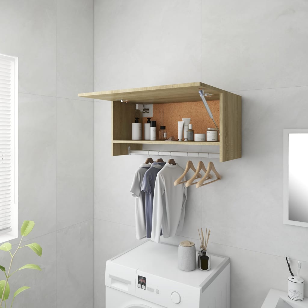 Wardrobe - GENTOFTE 2 Door Wardrobe Sonoma Oak 70cm - R and M Furniture