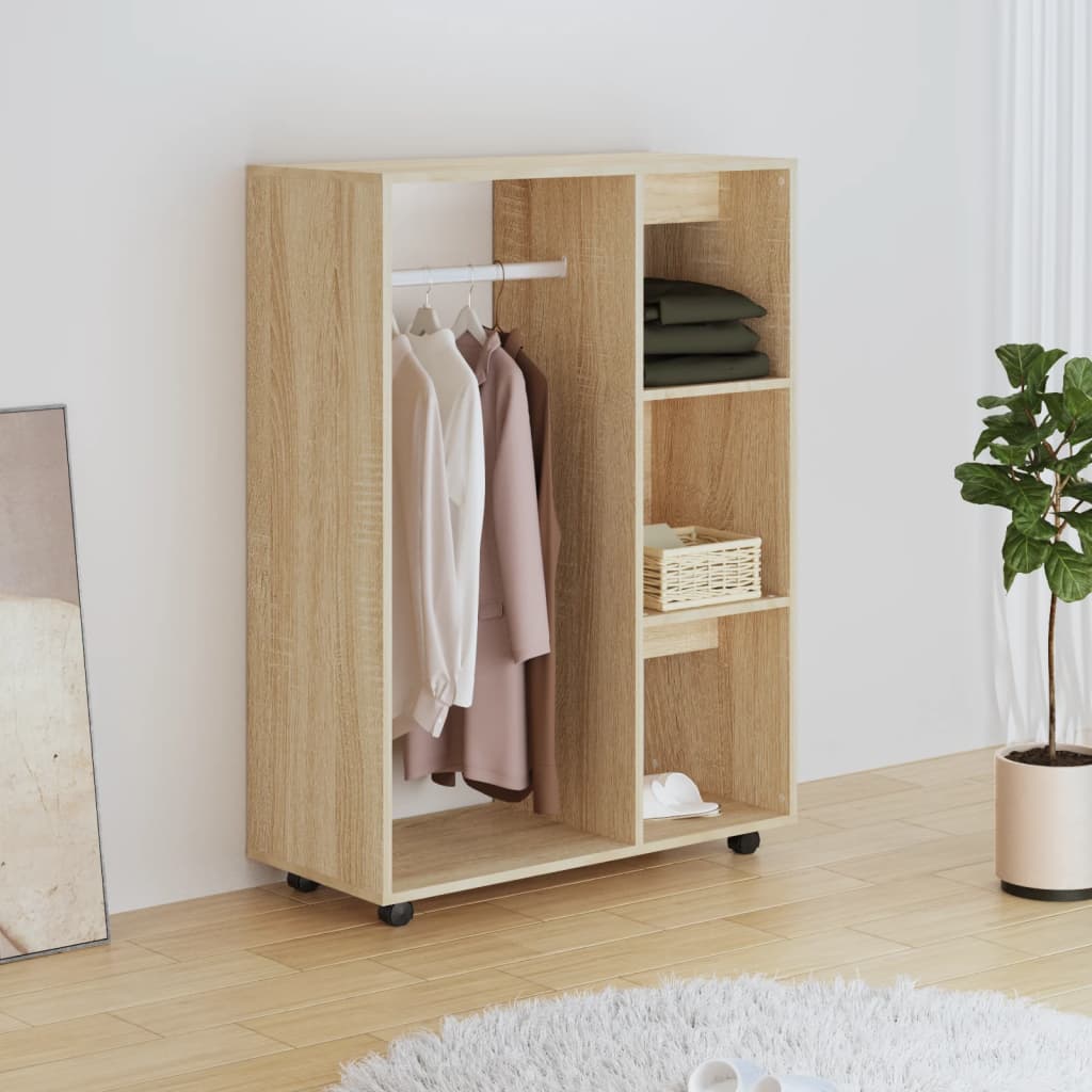 Wardrobe Sonoma Oak 80x40x110cm Engineered Wood - Design Hut