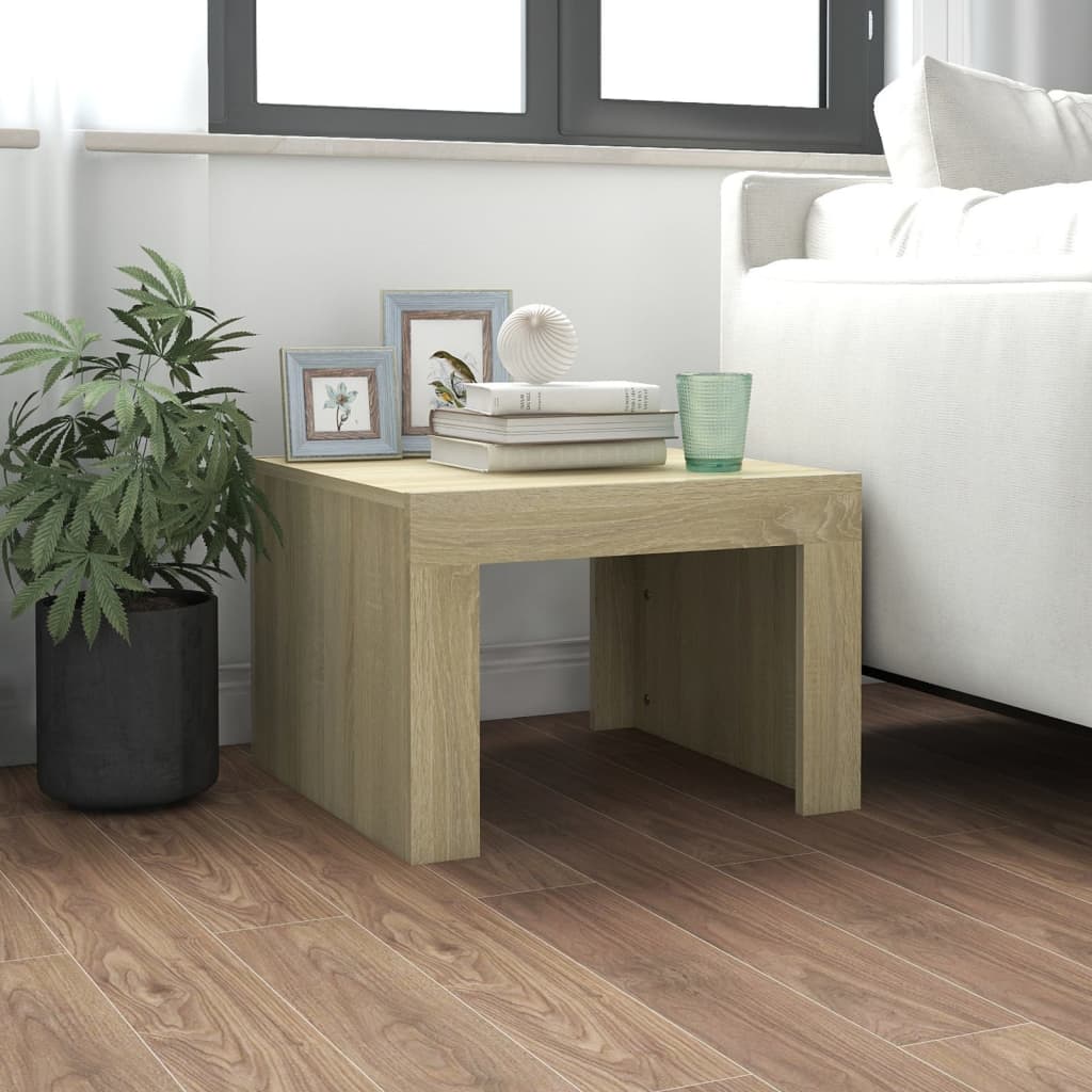 Coffee Table Sonoma Oak 50x50x35 cm Engineered Wood - Merlin Deals