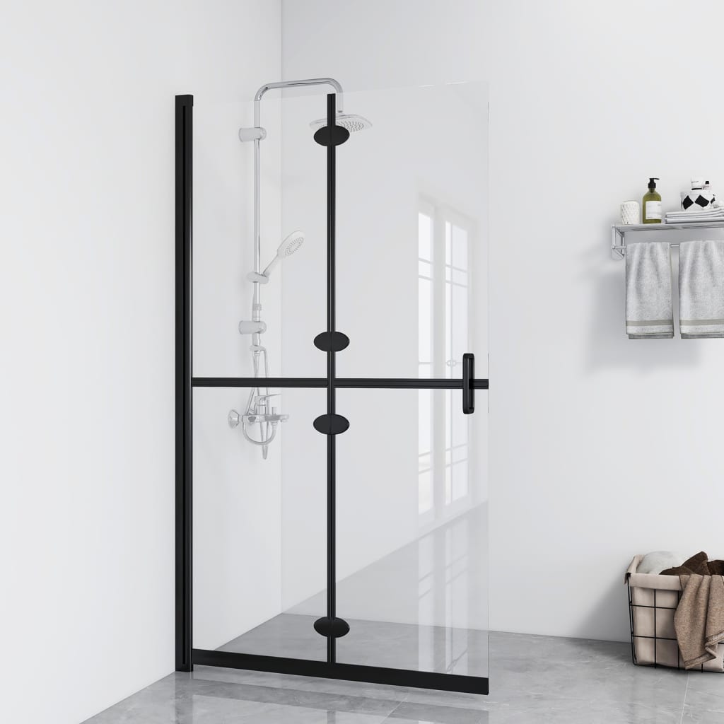 Foldable Walk-in Shower Wall Transparent ESG Glass 110x190 cm - Tyrell & Tyrell