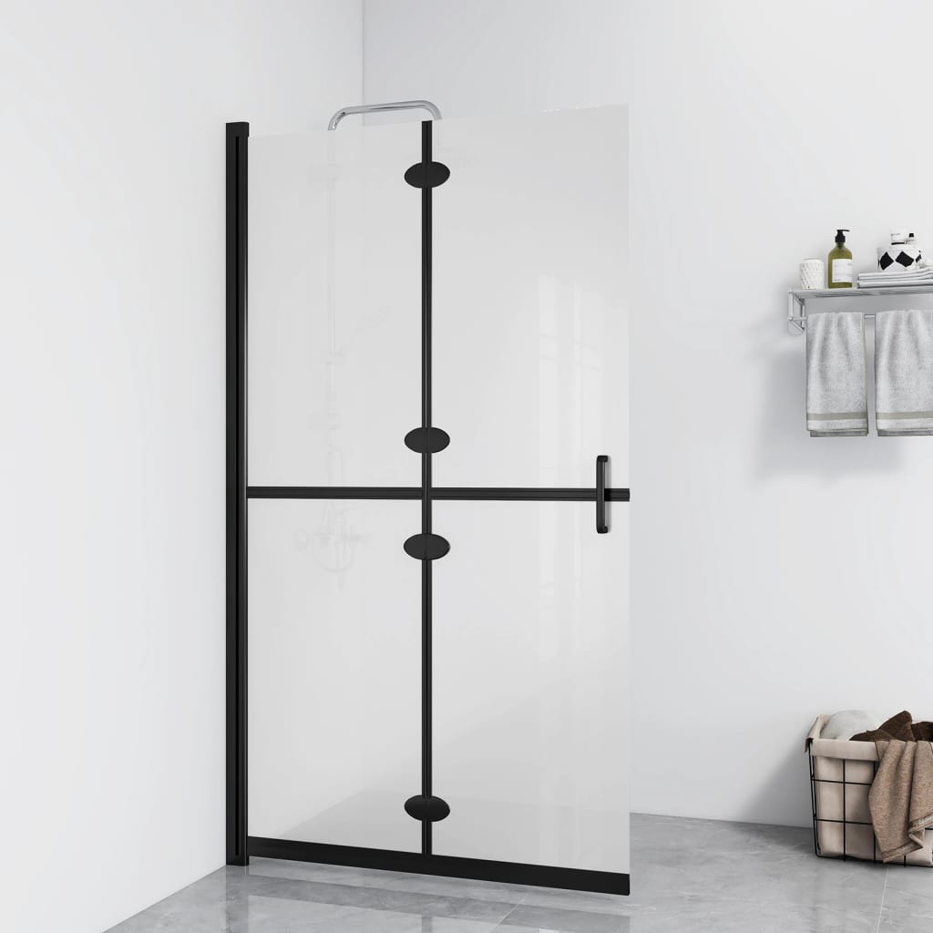 Foldable Walk-in Shower Wall Frosted ESG Glass 120x190 cm - Discount Dealers