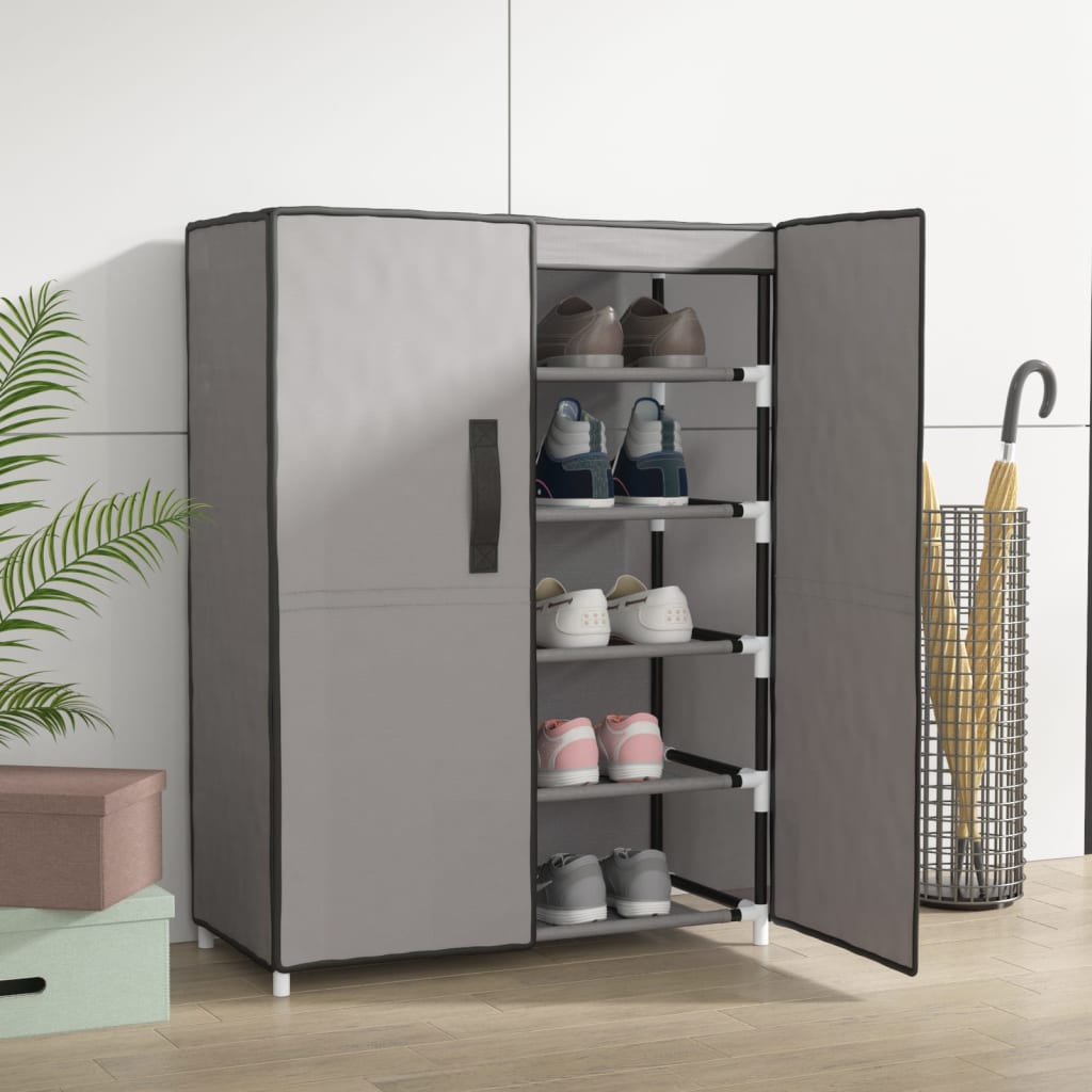 Shoe Cabinet Grey 60x28x90 cm Fabric - Millennium Furniture