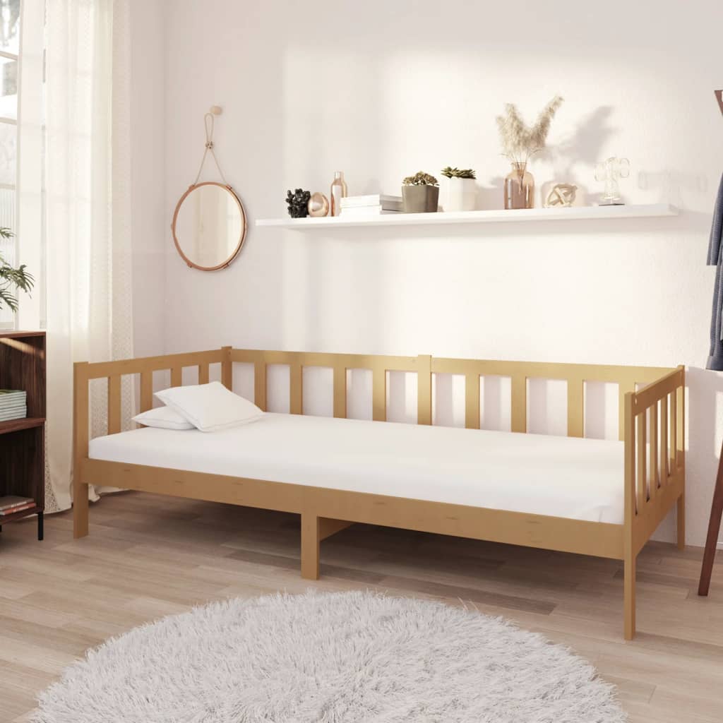 Day Bed Honey Brown Solid Pinewood 90x200 cm - Merkel Designers
