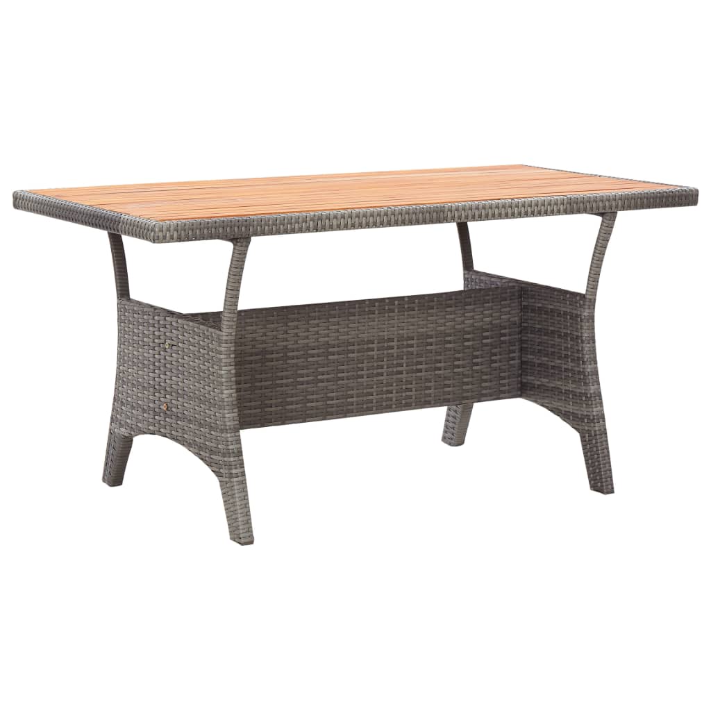 Garden Table Grey 120x70x66 cm Solid Acacia Wood - Sid & Sam
