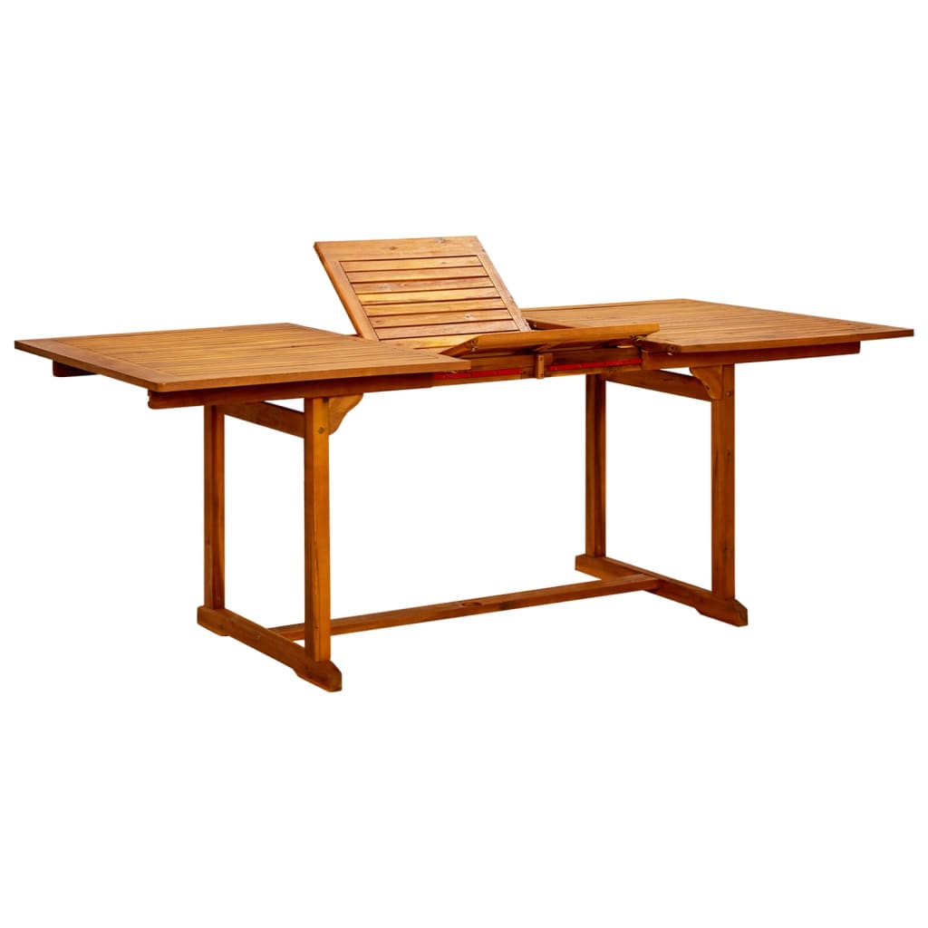 Garden Dining Table (150-200)x100x75 cm Solid Acacia Wood - Brittle & Co
