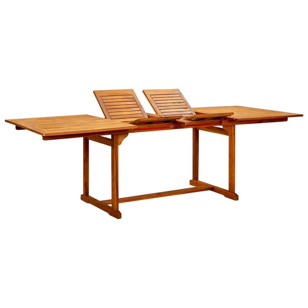 Garden Dining Table (160-240)x100x75 cm Solid Acacia Wood - Brittle & Co