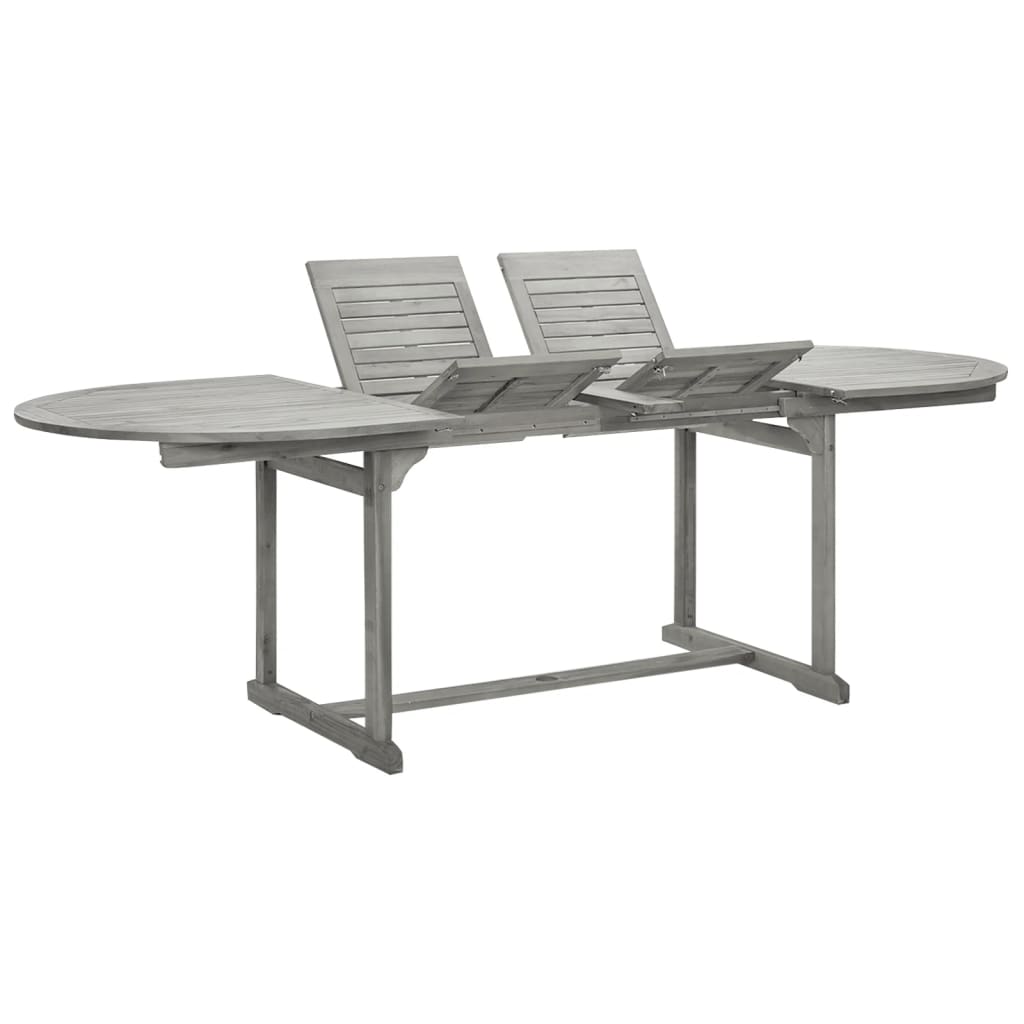 Garden Dining Table (160-240)x100x75 cm Solid Acacia Wood - The Home Maker