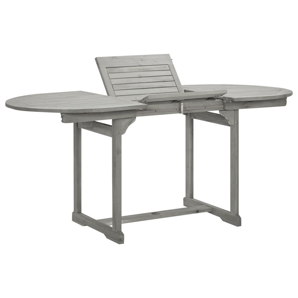 Garden Dining Table (120-170)x80x75 cm Solid Acacia Wood - R and M Furniture